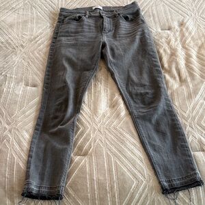 Loft Outlet Women's Gray Fray Skinny Jeans